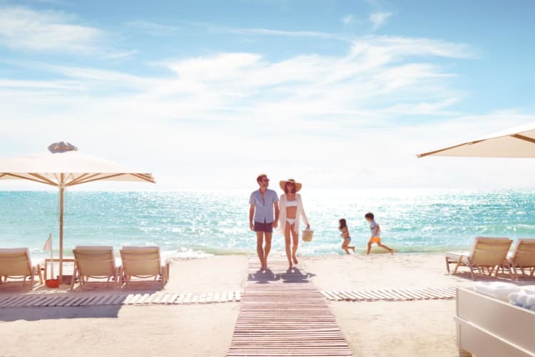 Sani beach family